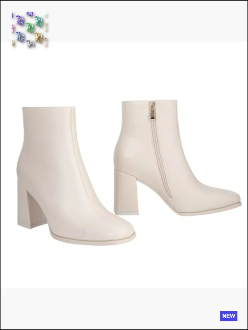 Square Toe Ankle Boots Chunky Block Heel Short Booties for Women Dressy Office
